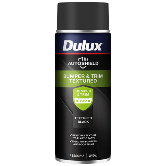 Dulux Autoshield Spray Paint 340g Textured Black Bumper - 0.34L - Excellent Adhesion - Auzzistore