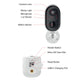 Orion Grid Connect Smart Wireless Rechargeable 3MP Security Camera - 2K Resolution - Weather Resistant - White