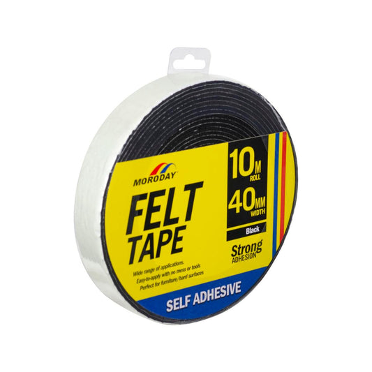 Moroday Felt Scratch Saver Tape - 40mm x 10m - Self Adhesive - Noise Reduction - Auzzistore