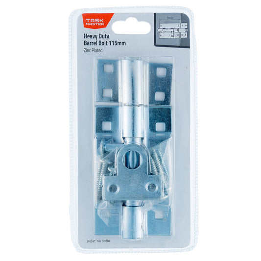 Taskmaster Heavy Duty Barrel Bolt 115mm - Zinc - 1 Pack - Auzzistore