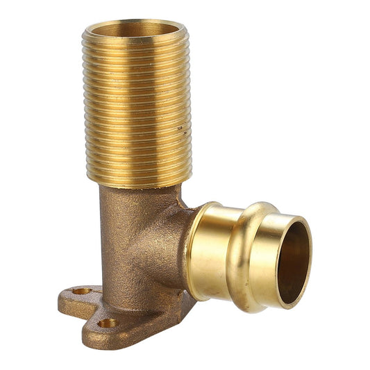 Smartex Press Male Back Plate Elbow 20 x 20mm - Lead-Free Brass - Flame-Free Installation - Auzzistore