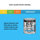 White Knight Rust Guard Aluminium Gloss Epoxy Enamel Paint 250ml - UV Resistant - Durable Metal Protection