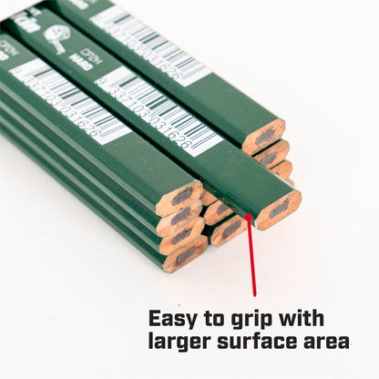 Crescent Lufkin Green Hard Carpenter's Pencil - 7mm Wood - Durable Marking
