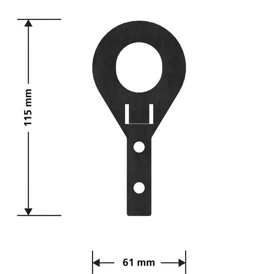 Peak No Dig Fencing Black Steel Cut Panel Brackets - 115mm x 61mm - Rust-Resistant – view 2 - Auzzistore