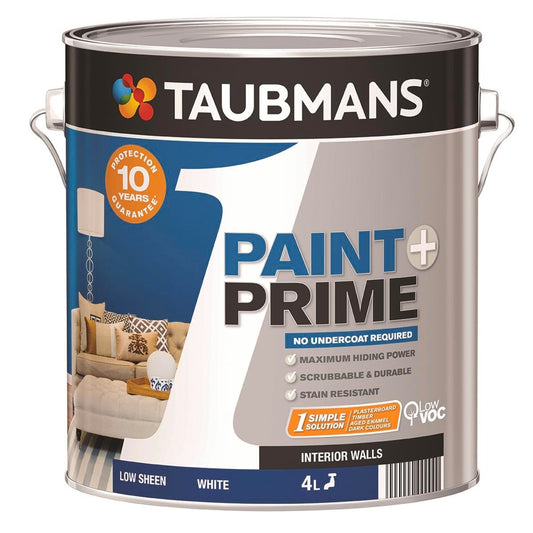 Taubmans 1 Paint+Prime - 4L - Water Based - Low VOC - Auzzistore