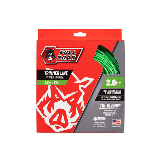 Full Boar Trimmer Line 2.0mm x 84m - Twisted Profile - Durable & Efficient - Auzzistore