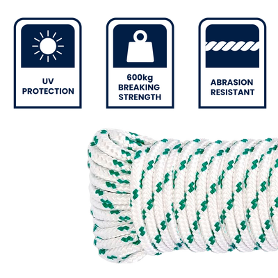 Grunt Outdoor Rope 8mm x 25m UV Protected Braided Synthetic