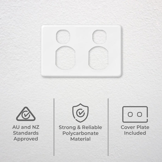 Deta Clip on Cover - Power Point Replacement - 75mm x 25mm x 115mm - White – view 2 - Auzzistore