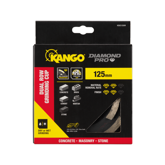 Kango 125mm Dual Row Diamond Grinding Cup - Durable Grinding Tool – view 2 - Auzzistore