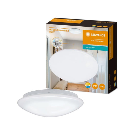 Ledvance 15W Tri Colour Ceiling Oyster Light 315mm - Adjustable Temperature - 1425lm