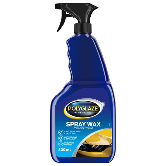 Selleys Polyglaze Spray Wax 500ml - Instant Shine - Long-Lasting Protection