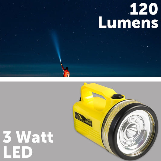 Click 120lm LED Spotlight Torch - 3W - Yellow - Weatherproof - 80m Beam – view 2