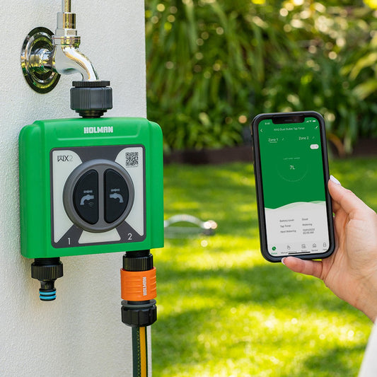 Holman WX2 Dual Outlet Tap Timer - 2 Zones - Efficient Garden Watering – view 2 - Auzzistore
