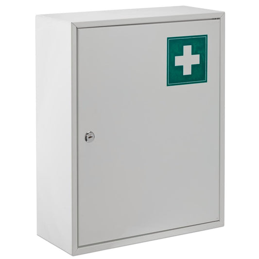 Sandleford First Aid Box - 360 x 452 x 150mm - Key Lockable - White