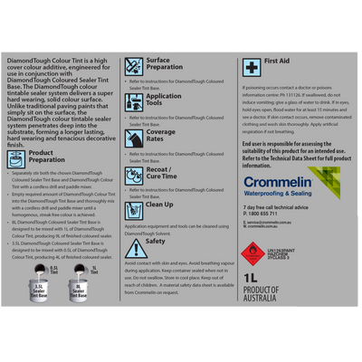 Crommelin Diamondcoat Warm Sand Tint 1L Solvent Based Easy Apply