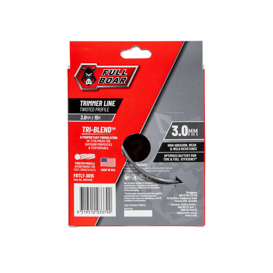 Full Boar Trimmer Line - 3.0mm x 15m - Twisted Profile - Durable & Efficient – view 2 - Auzzistore