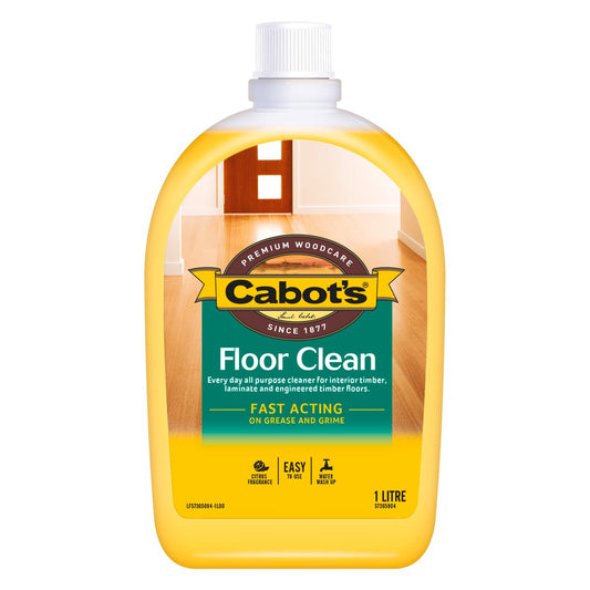 Cabot's Floor Clean - 1L Water Based - Timber Cleaner - Citrus Scent