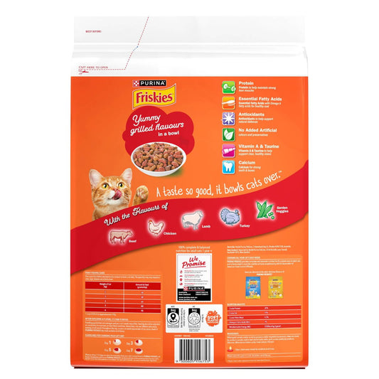 Friskies Adult Dry Cat Food - Meaty Grills 6kg - Protein-Rich, Dental Care – view 2