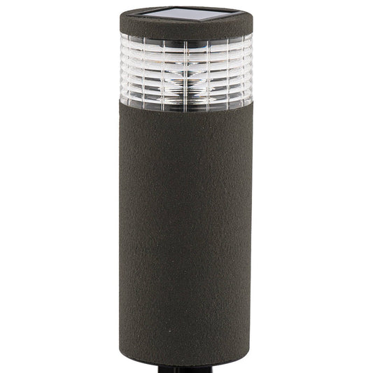 Arlec Solar Bollard Light - Grey Render Finish - 10 Lumens - Sandstone – view 2