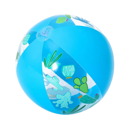 Bestway Blue Cactus Groove N Splash Beach Ball - 340mm - For Ages 2+ - Easy Inflate - Auzzistore