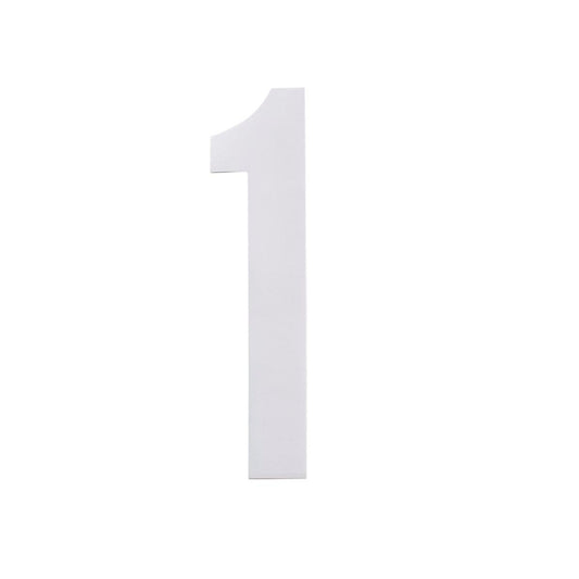 Sandleford Self Adhesive Wheelie Bin Number 1 - 175mm - White - Pack of 2