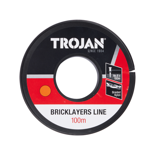 Trojan 100m No 8 Brickline - Orange Nylon Marking Line - Durable & High Visibility – view 2 - Auzzistore