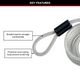 Master Lock 6mm Looped Self Coil Cable 1.8m Braided Steel Durable