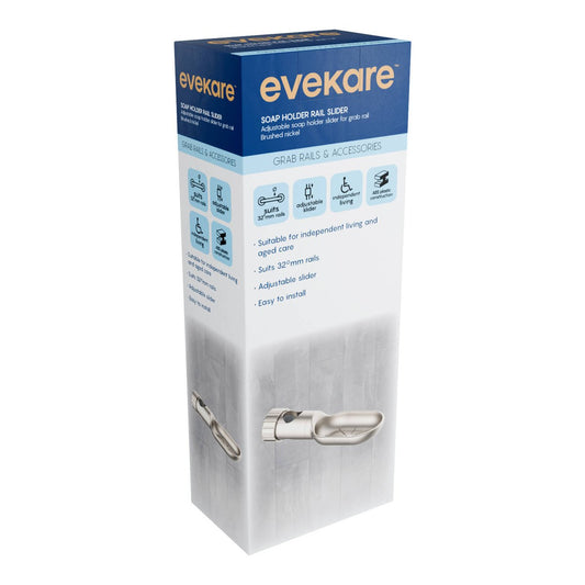 Evekare 32mm Brushed Nickel Soap Holder - Adjustable - Easy Install – view 2