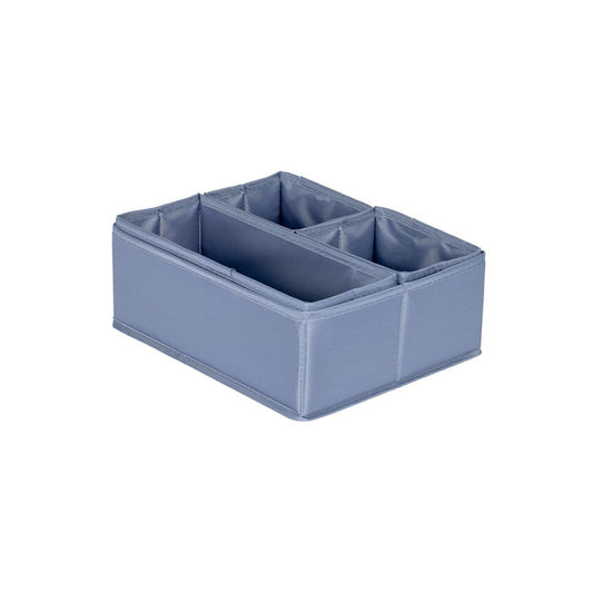 All Set Drawer Organiser - Set Of 4 - Polyester - Grey Storage Boxes - Auzzistore