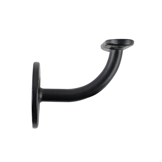 Carinya Black Flat Top Curved Handrail Bracket - 70mm x 90mm x 95mm – view 2 - Auzzistore