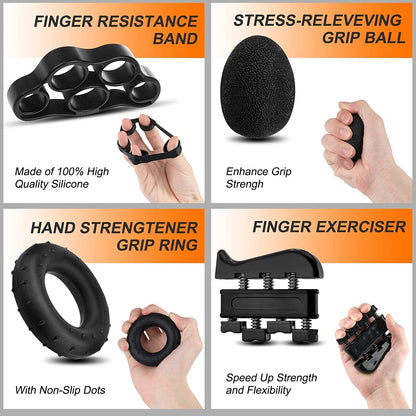 5 Pack Adjustable Resistance Hand Gripper Exerciser Workout Kit | Auzzi Store