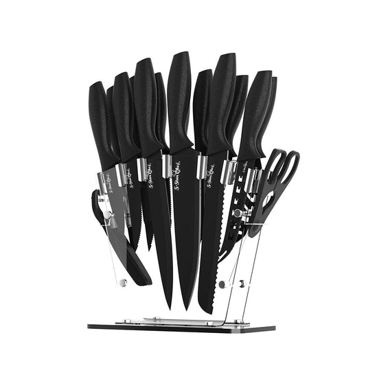 5-Star Chef 17PCS Kitchen Knife Set Stainless Steel Non-stick with Sharpener | Auzzi Store