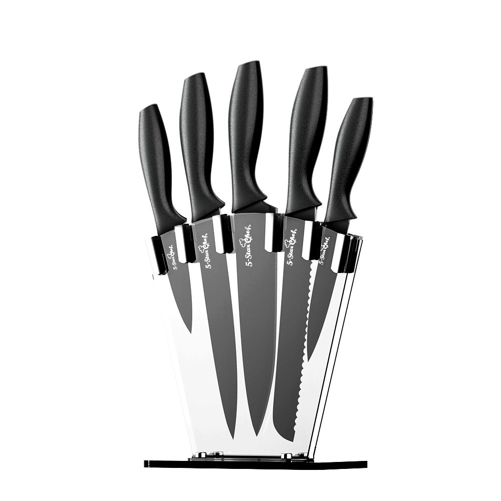 5-Star Chef 7PCS Kitchen Knife Set Stainless Steel Non-stick with Sharpener | Auzzi Store