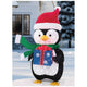 Light Up Penguin With Gift Box Christmas Statue 60 Inch 320 LED Lights for Indoor and Outdoor Decor