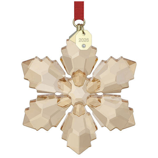 Swarovski Annual Edition 2026 Snowflake Crystal Ornament 192 Facets Golden Shadow