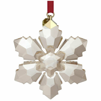 Swarovski Annual Edition 2026 Snowflake Crystal Ornament 192 Facets Golden Shadow