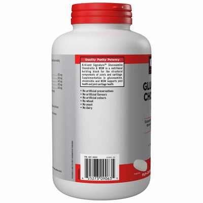 Kirkland Signature Glucosamine Chondroitin and MSM 240 Tablets Joint Support