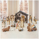 Kirkland Signature Hand Painted Nativity Scene Set 14 Piece with Creche and Animals
