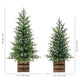 CGH Pre-Lit Pine Trees 2 Piece Set 1.2m and 0.9m with Warm White LED Twinkle Lights and Timer — image 3