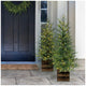 CGH Pre-Lit Pine Trees 2 Piece Set 1.2m and 0.9m with Warm White LED Twinkle Lights and Timer — image 6
