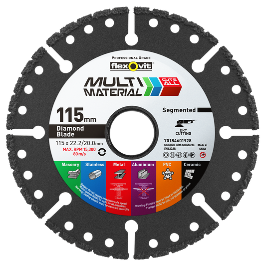 Flexovit Diamond Multi Blade 115mm Dry Cutting Extreme Life - Auzzistore