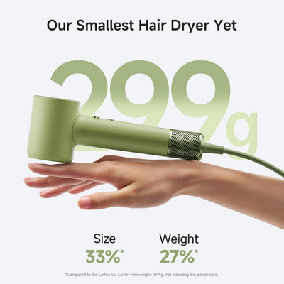 Laifen Mini Hair Dryer 110,000 RPM Ionic Compact Green 1HD31SAUGR001