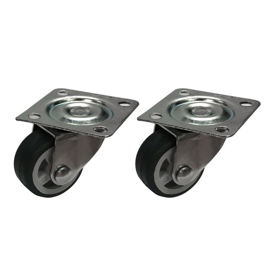 Move It Grey Swivel Plate Castor 30mm 20kg TPR Polypropylene 2 Pack