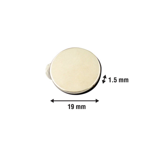 Everhang Rare Earth Self Adhesive Disc Magnet 19mm Neodymium 5 Pack – view 2 - Auzzistore