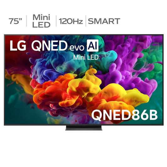 LG 75 Inch QNED86B EVO Mini LED 4K Smart TV with 120Hz, Dolby Vision and webOS 75QNED86BSA