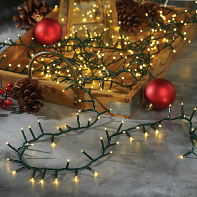 Inliten 2 x 400 Warm White Micro LED String Lights with 8 Functions for Indoor and Outdoor Use