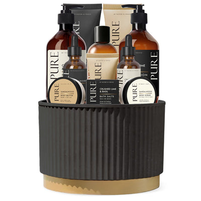 Winter In Venice Bath and Body Gift Set 11 Piece with Body Butter, Bath Salts and Resin Planter