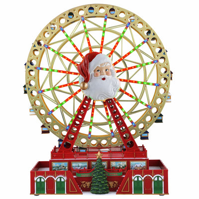Mr Christmas RGB Santa Ferris Wheel Animated Musical Decoration with 128 Colour LEDs and Remote