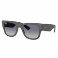 Ray-Ban RB4840S 60174L Men's Square Sunglasses, Matte Sand Grey Frame, Grey Gradient Blue Lenses