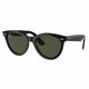 Ray-Ban Wayfarer Way RB2241F 901/31 Men's Sunglasses Polished Black Frame Solid Green Lenses 54mm